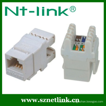 China Factory produit Cat6 180degree UTP RJ45 Keytone jack